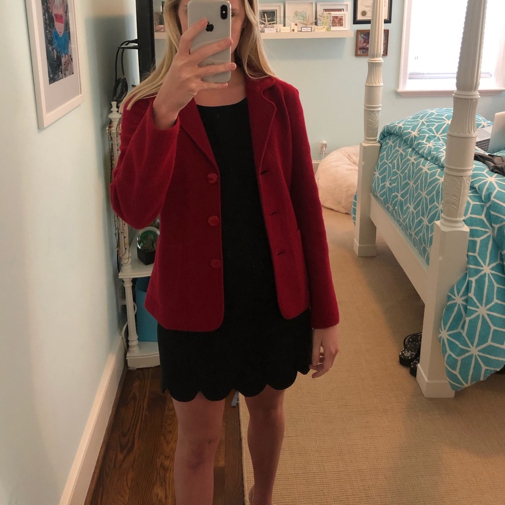 Armani wool red jacket